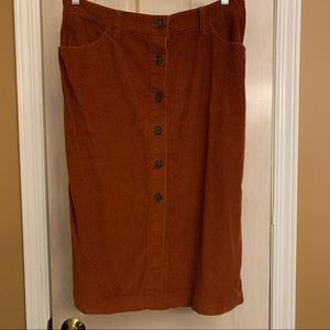 🍁 GAP corduroy skirt in burnt orange 🍂